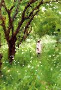 Thomas Cooper Gotch The Orchard oil on canvas